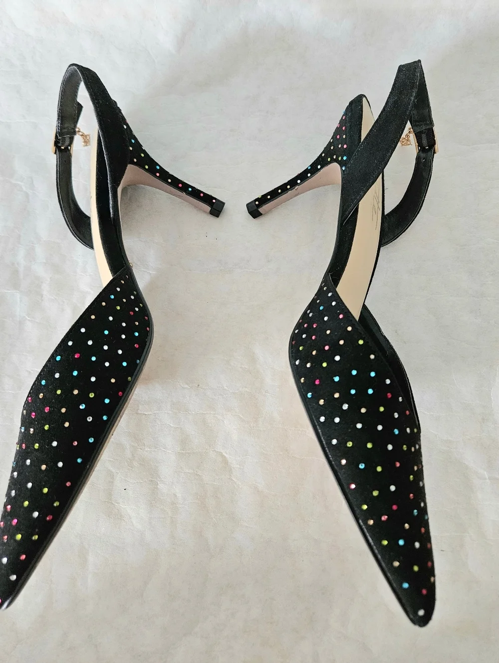 Nanette Lepore Sling Back Multi-color Gem Heels